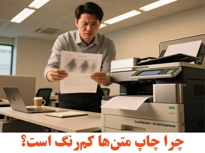 چرا چاپ متن‌ها خیلی کم‌رنگ است؟