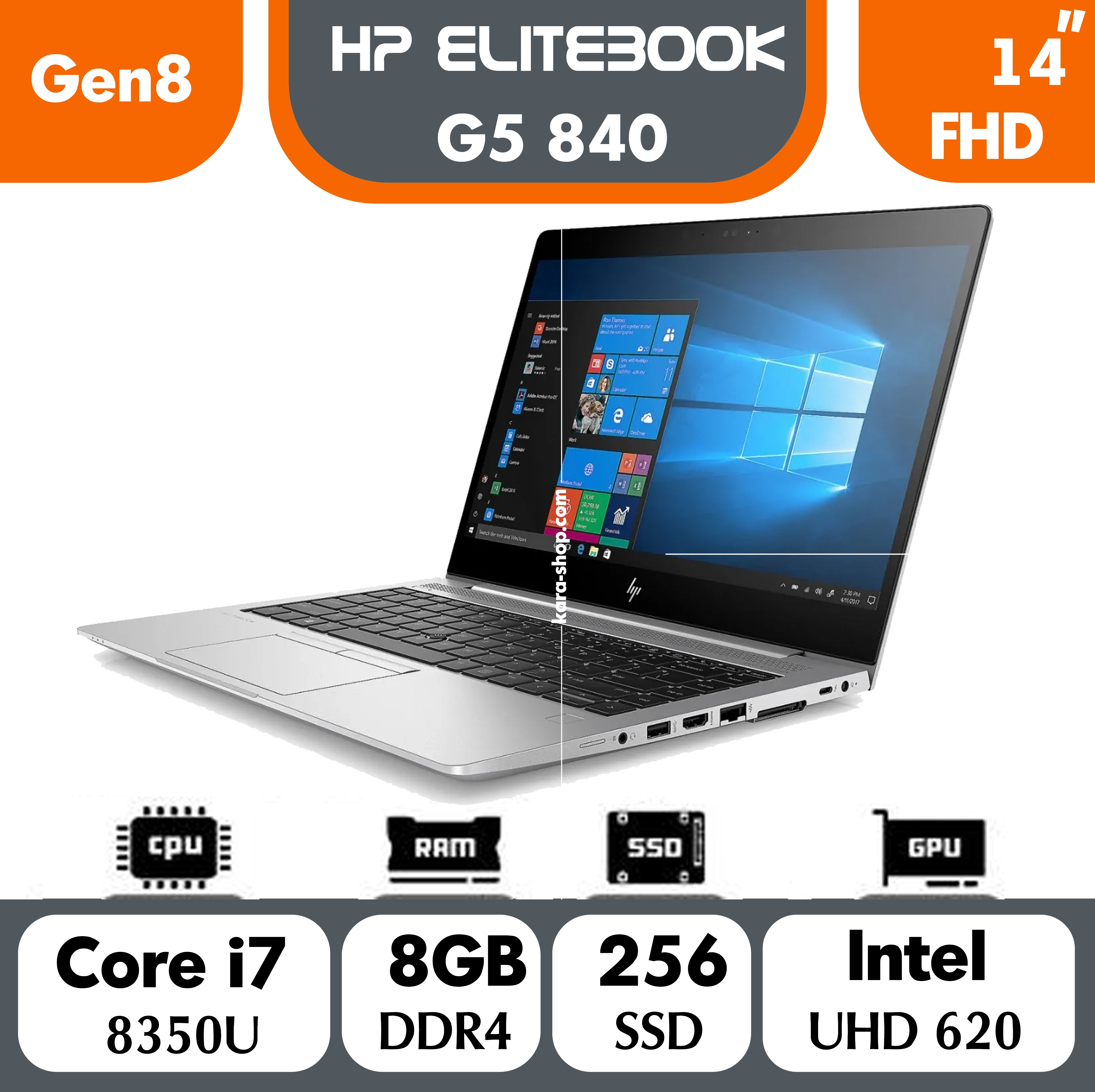 لپ تاپ اچ پی استوک الیت بوک مدل HP EliteBook 840 G5