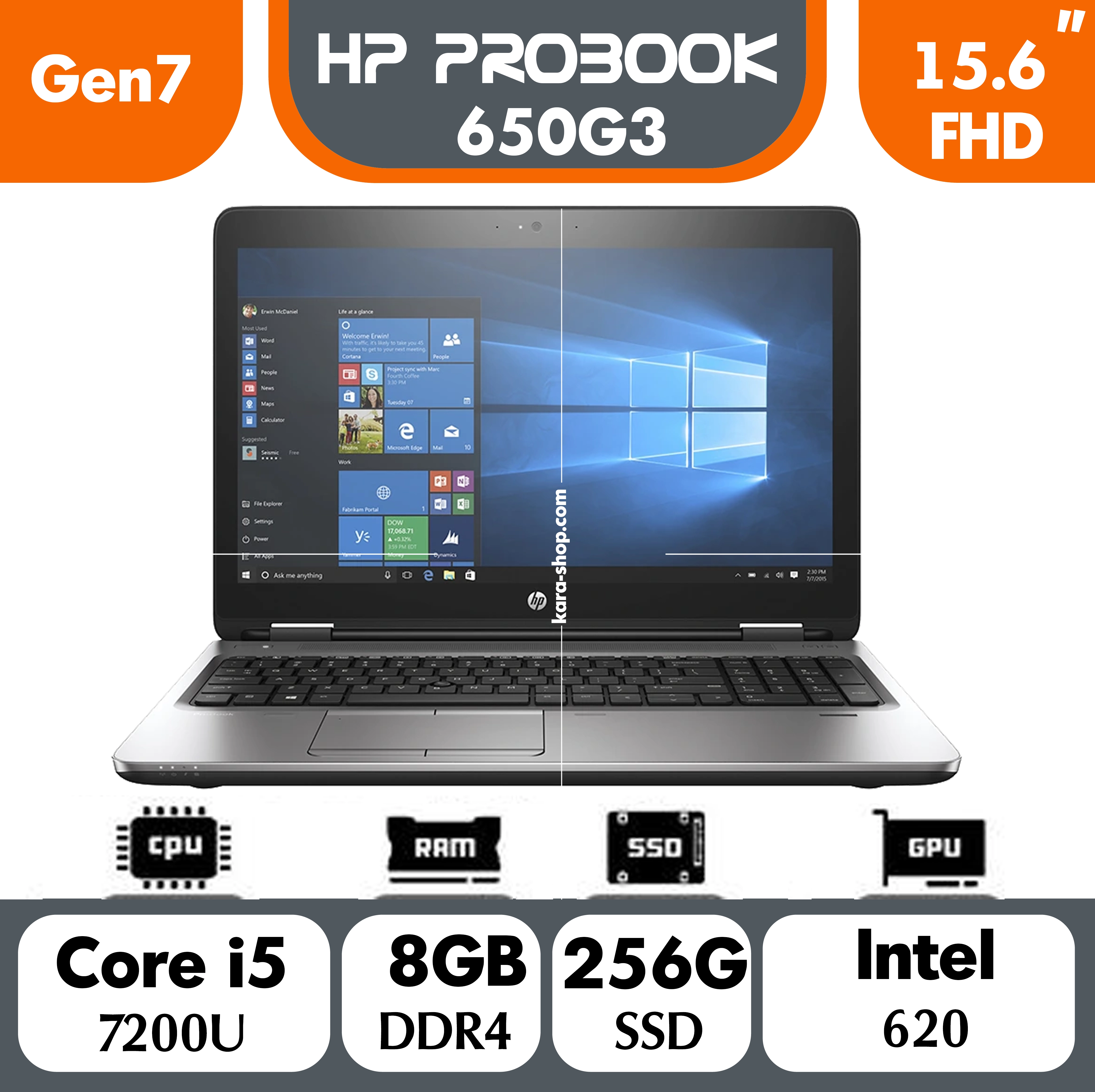 لپ تاپ استوک اچ پی پروبوک مدل HP Probook 650 G3