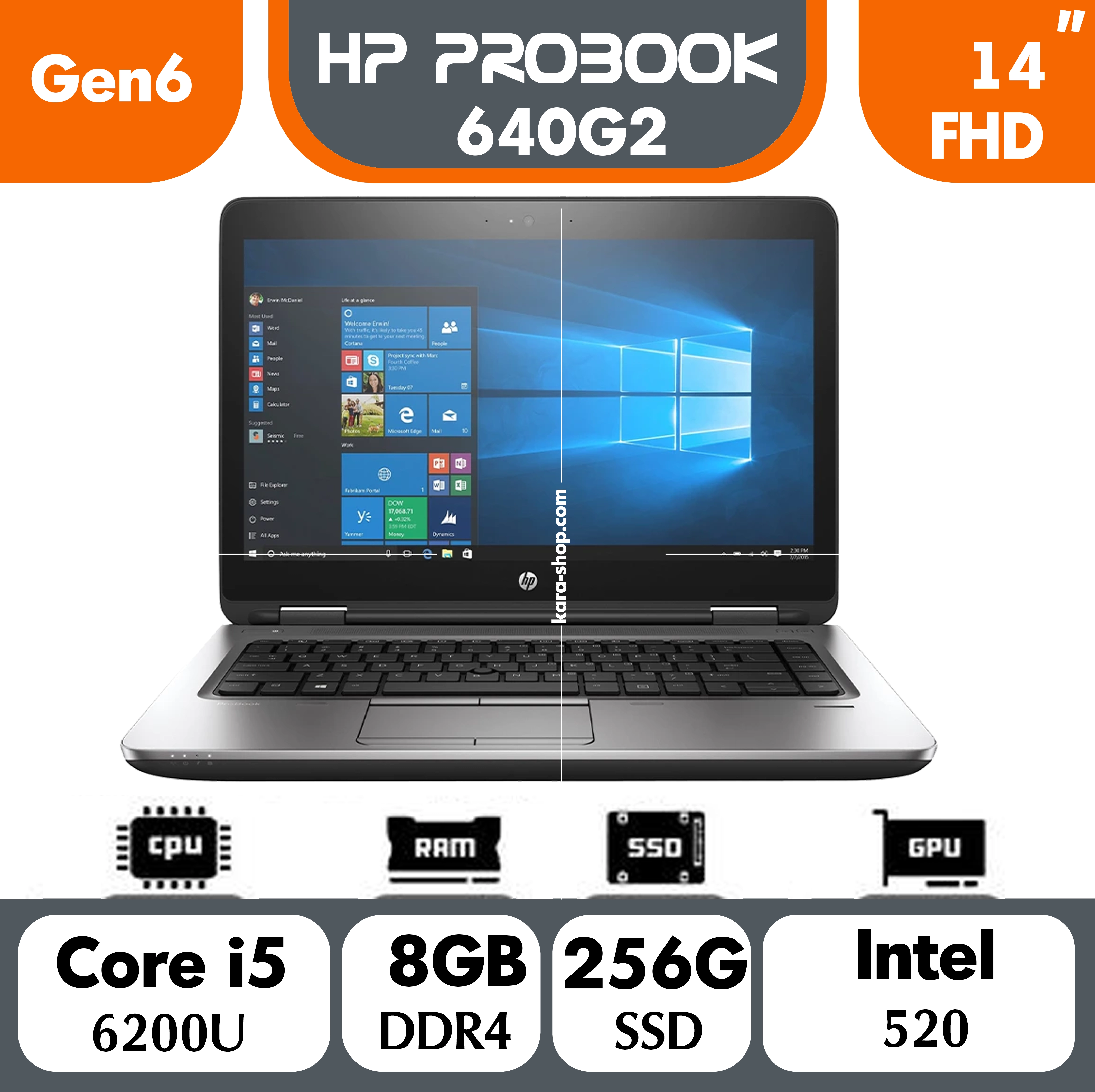 لپ تاپ استوک اچ پی پروبوک مدل HP Probook 640 G2 i5