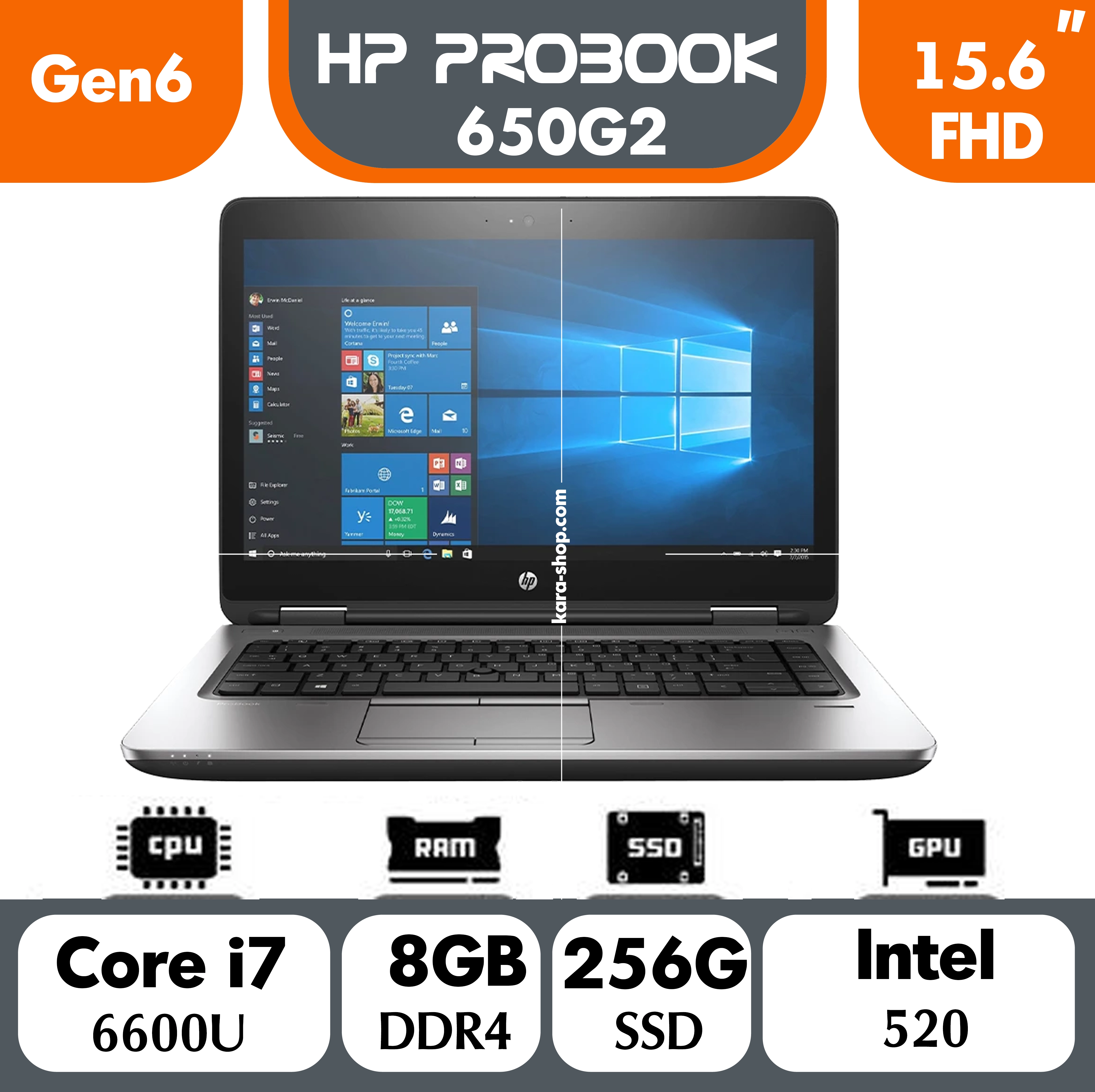 لپ تاپ استوک اچ پی پروبوک مدل HP Probook 650 G2 i7