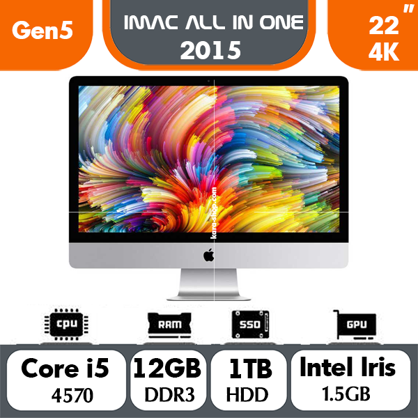 آل این وان استوک اپل مدل Apple iMac A1418 2015 i5 Gen 5 | 8GB | 256GB| 21.5in4K
